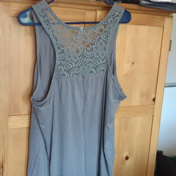 EUC Cacique Gray Lace Sleep Set - Picture 2 of 8